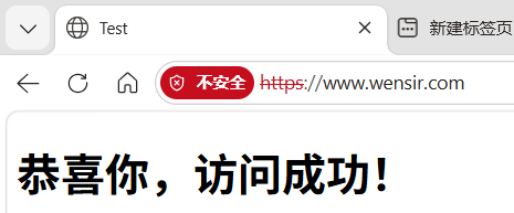 坚持访问后的访问成功界面